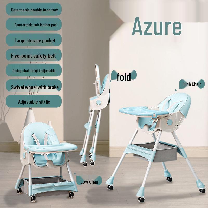 Multifunctional Foldable Baby High Chair: Portable, Rocking, and Dining Chair for Growing Children