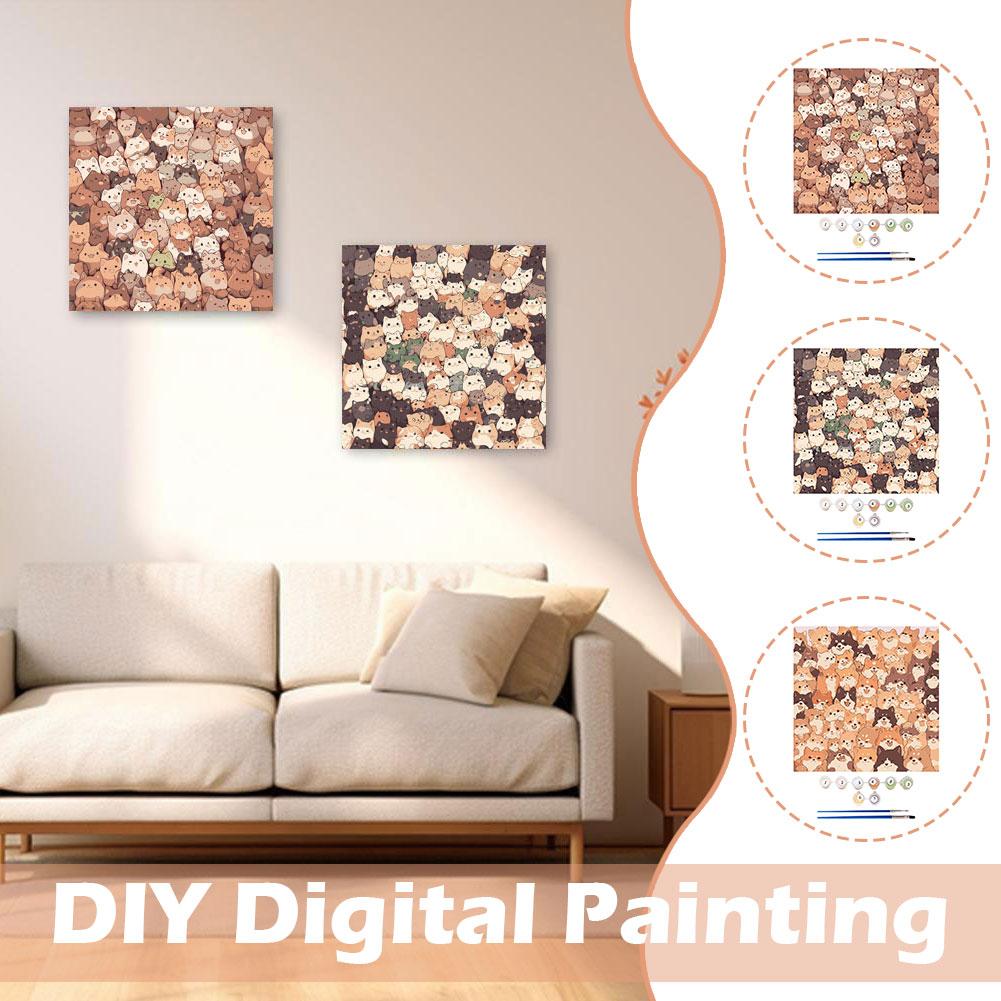 Zestawy do malowania po numerach dla dorosłych początkujących, łatwe malowanie po numerach dla dorosłych na płótnie, DIY malarstwo olejne do dekoracji domu