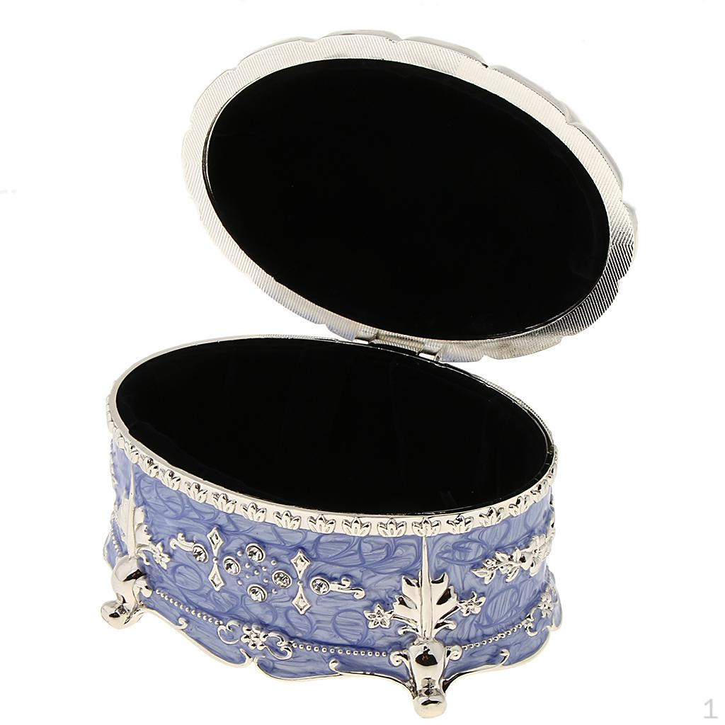 Chest Trinkets Jewelry Box Storage Studs Ring Holder Case