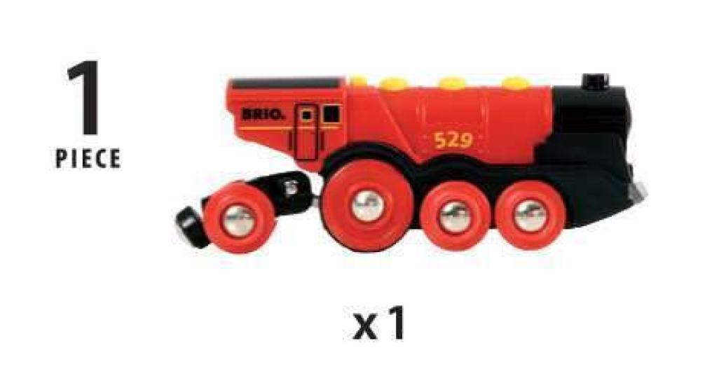 BRIO Mighty Action Locomotive for ages 3 and Wooden Toy Electric Gift 33592, up. [Toy, Train, Locomotive, Car, Vehicle, (Birthday/Christmas)]