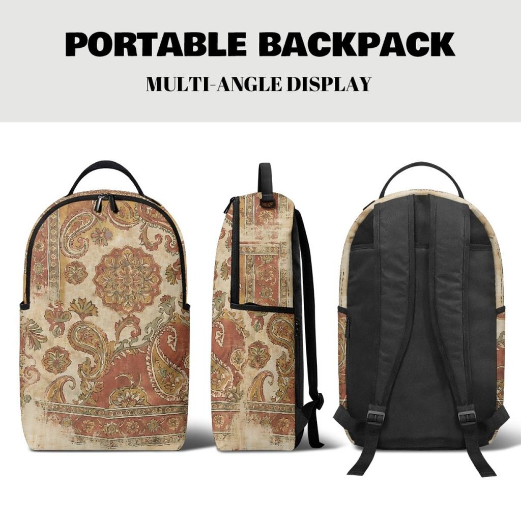 Internationale Station Pod-Muster Benutzerdefinierter Rucksack Retro Ethnischer Stil Mindestbestellung Reise-Erinnerungsbeutel