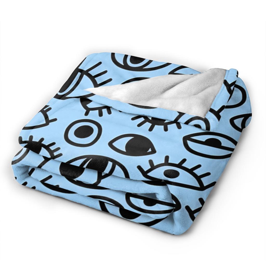 Eye Pattern Plush Blanket Children Flannel Throw Blanket For Couch Bed Warm ized Quality Bedspread Birthday Present