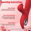 Adult Dildo G Spot Vibrator with 5 Rotating Modes and 2 Motors 10 Vibration Modes and Sliding Mode with Beads Rabbit Vibrators Female Sex Toys