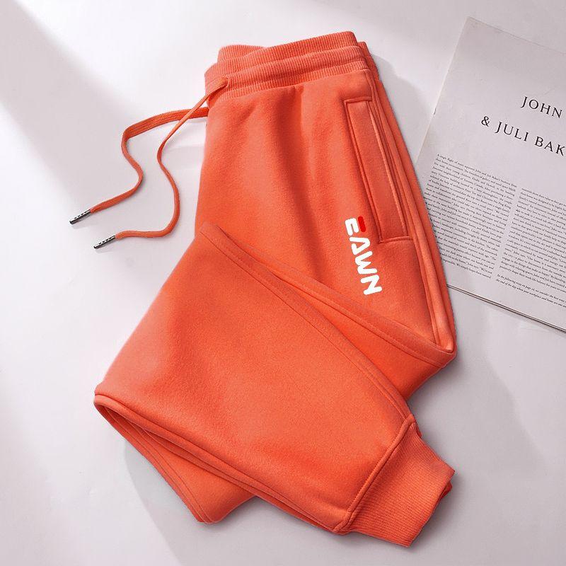 

Высококачественные спортивные брюки из чистого хлопка Ins для женщин, тонкие, свободные, визуально стройнящие, повседневные брюки, женские зимние вельветовые спортивные штаны, брюки-джоггеры