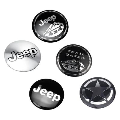56mm 60mm Wheel Hub Center Cap Case Protection Stickers Decal for Avenger Compass Wagoneer Gladiator Patriot