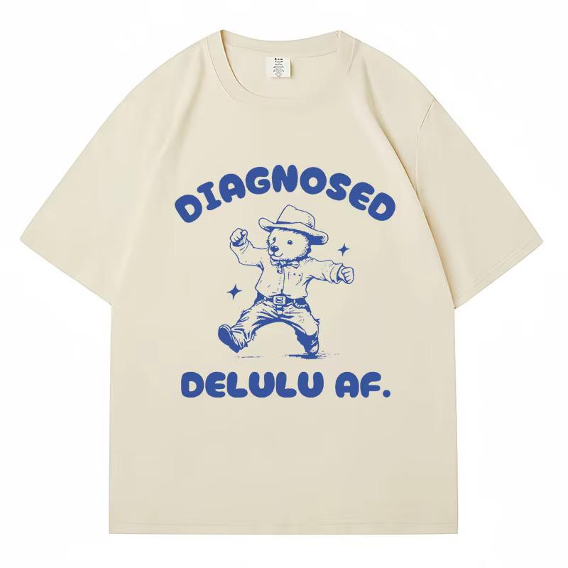 

Tummy Ache Survivor Bear Graphic T Shirts Men Women Fashion Oversized 100% Cotton T-shirt Casual Kawaii T-Shirt Y2k Streetwear 4XL