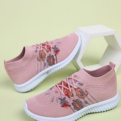 Baskets Légères Femmes 2024 Mode Chaussures de Running Femmes Maille Respirante Slip-On Chaussures de Sport Femme Grande Taille Zapatos De Mujer