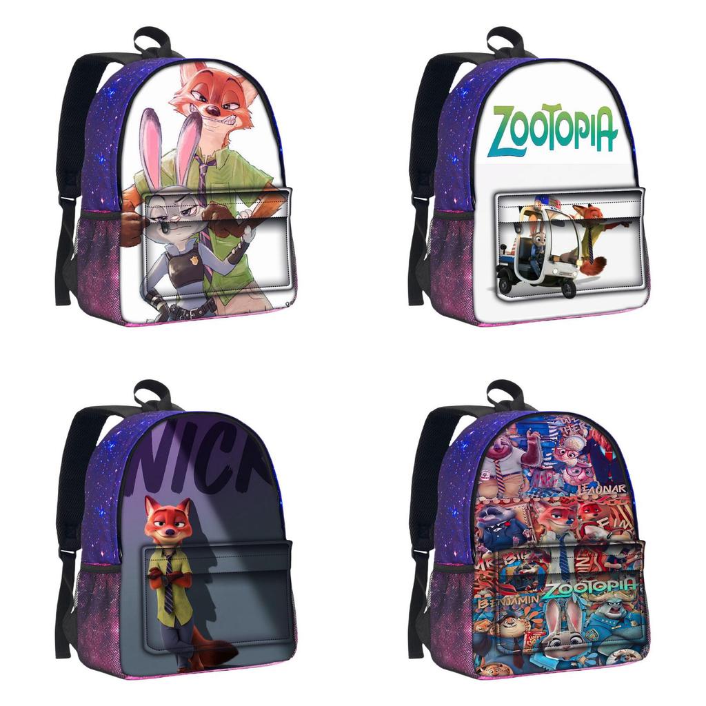 Zootopia School Backpack With 3d Starry Sky Pattern And Large Capacity For Students