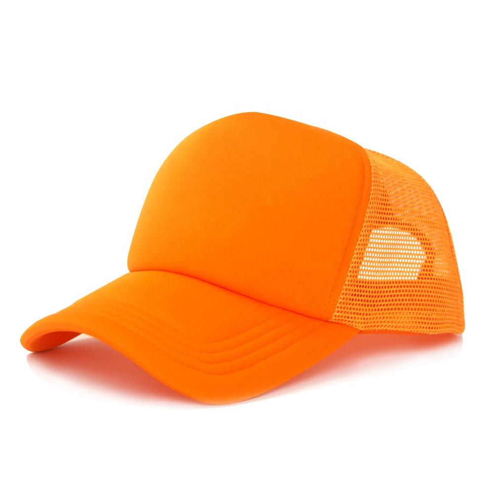 High Quality Plain Blank Style 5 Panels Foam Mesh Trucker Cap Without Logo Trucker Hat