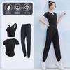 Women's Spring/Summer Yoga Suit Set - Short Sleeve Activewear for Outdoor Runs, Pilates, and Fitness Training