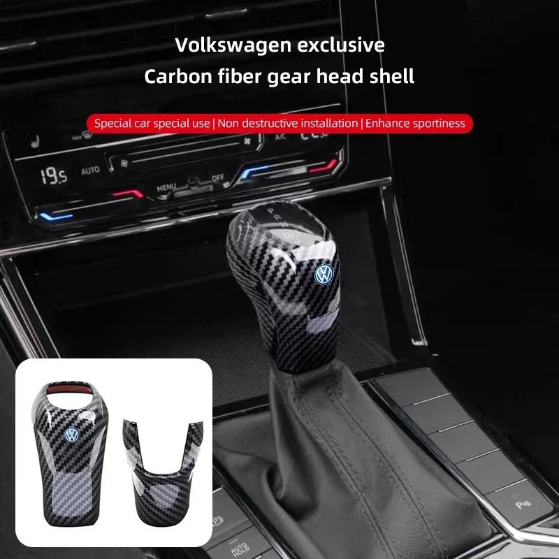 hijk1 ·Car Gear Shift Knob Handle Cover Sticker Decoration Accessories For VW Polo Golf Passat Tiguan Arteon Touareg CC Caddy Magotan