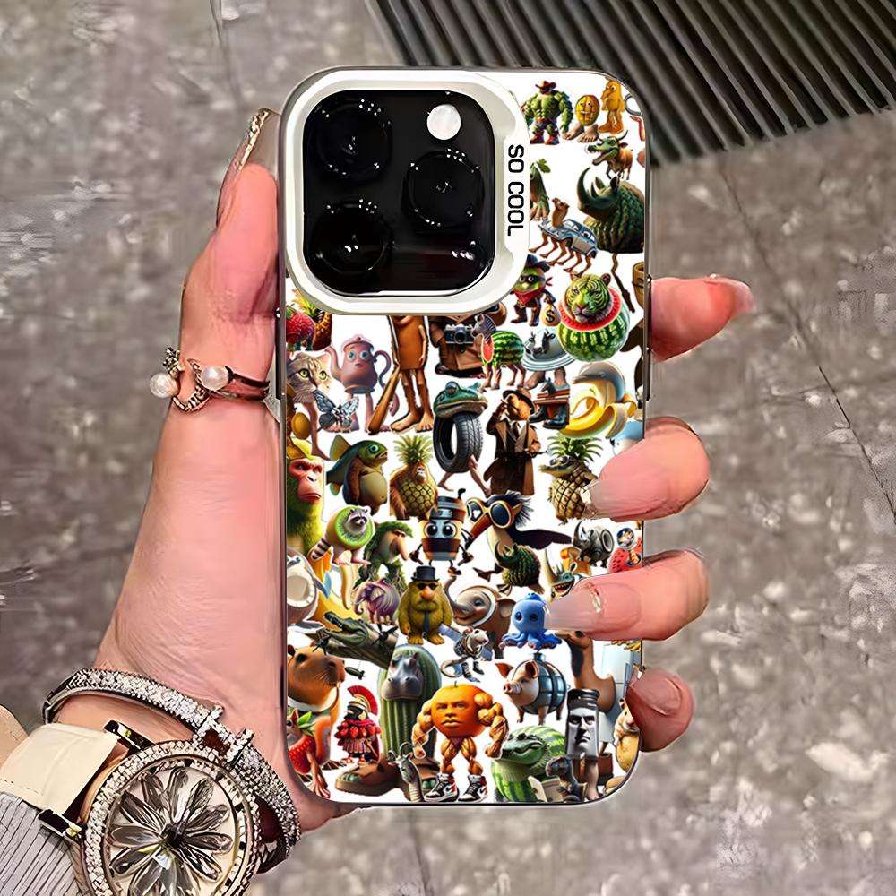 

Animals Italian Brainrot Phone Case For IPhone 17 Pro Max 16 Pro Max 15 14 13 11 12 Mini Xs X Xr 7 8 Plus Se Color Silver Cover iPhone 14
