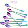 Stainless Steel 1010 Ice Scoop & Long Handle Spoon for Coffee, Dessert & Ice Cream