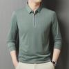 Men'S Long-Sleeved Polo Shirt Lapel T-Shirt Light Luxury Casual Anti-Wrinkle Dry Skin-Friendly Business Breathable Versatile Top