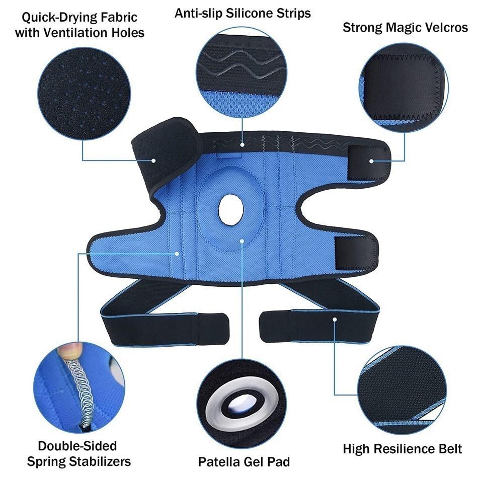 1 PC Kneepad Men Pressurized Sports Elastic Knee Pads Support Gym Fitness Gear Basketball Volleyball Brace Protector