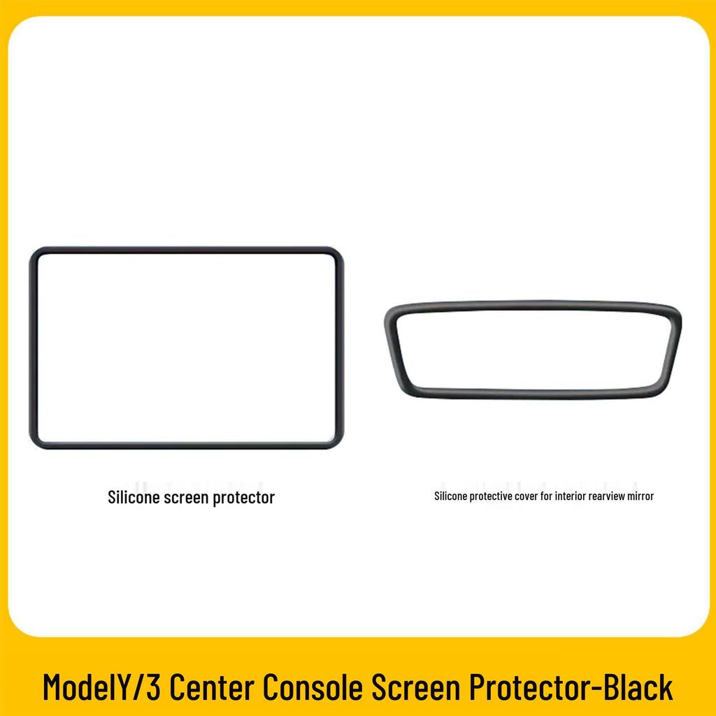 Tesla Model 3/Y Screen Protector Silicone Frame Center Console Car Accessory