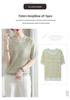 Elegant 2026 Ice Silk Knit Top - Short-Sleeve, Round Neck for Middle-Aged & Elderly Women