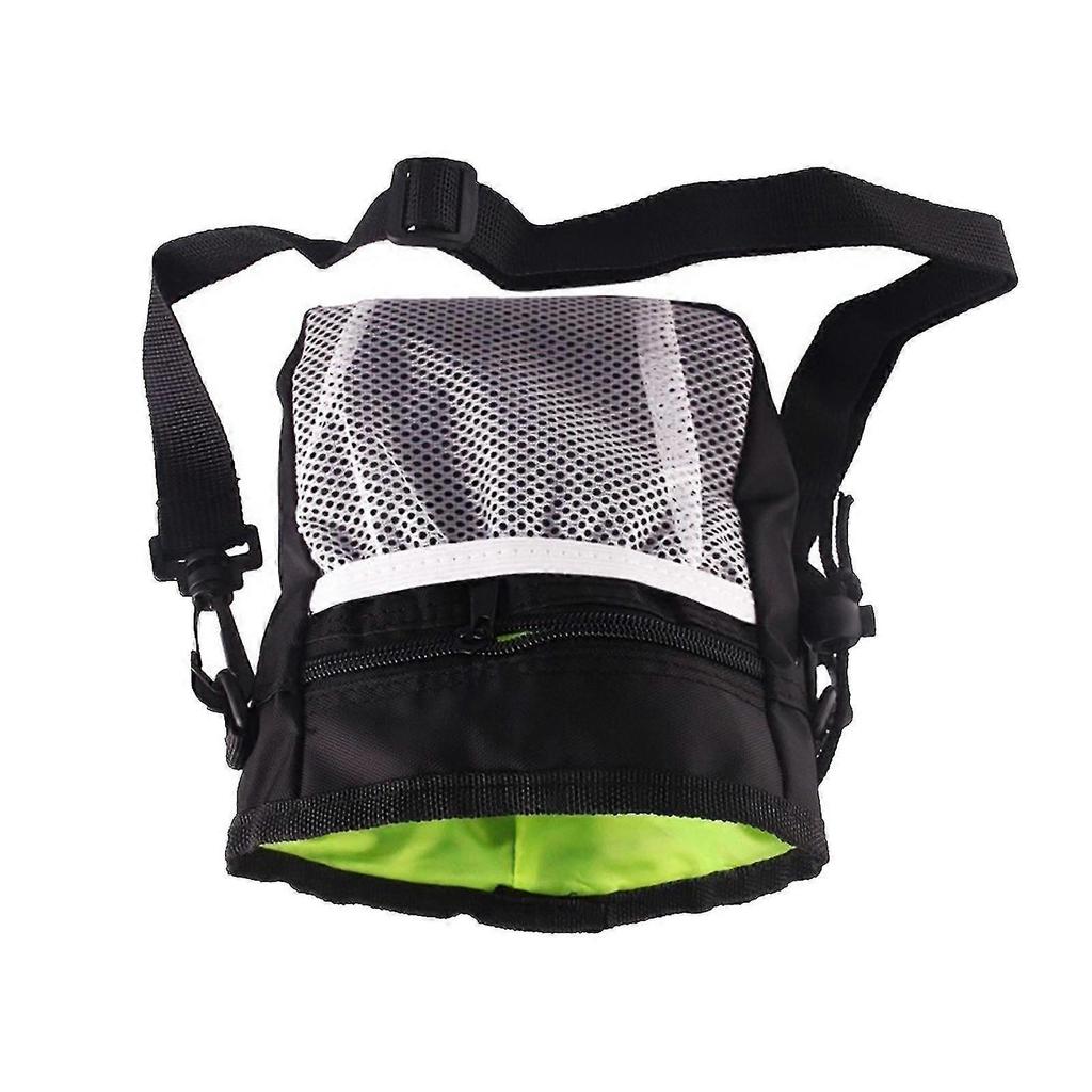 Pet Training Bag Multipurpose Large Capacity Foldable Oxford Cloth Pet Snack Pouch for Outdoor Travel Camping Black
