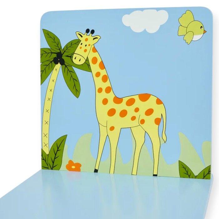 GINGER HOME Table Enfant avec 2 Chaises – Bois Massif, Animaux Safari, Jeu &amp; Apprentissage – Design SAVANNA