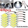4 Stück Auto-Innenzubehör 18/24/48 SMD T10 4W 12V COB Auto-Innenraum-Panel LED-Leuchten Lampenbirne Auto-Deckenleuchte Auto-Panel