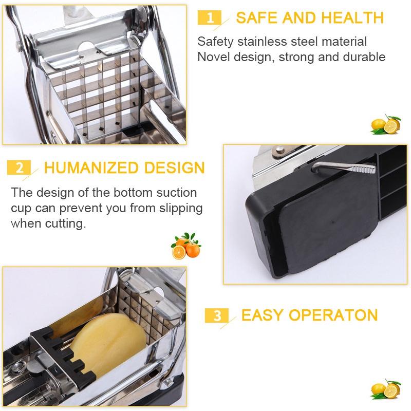 Cucumber Gadgets Kitchen Home Slippery Potato Cutter Best Value Potato Slicer Stainless Steel Use Potato Cutter