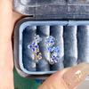 French Retro Butterfly Dream Blue Enamel Dripping Flower Opening Ring Women'S Exquisite Sweet And Cool High-End Ring
