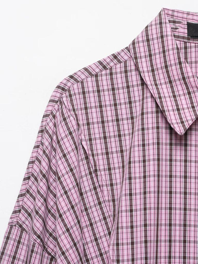 Spring 2026 Women's Versatile Plaid Shirt: Casual, Multi-Wear, Street Style Top