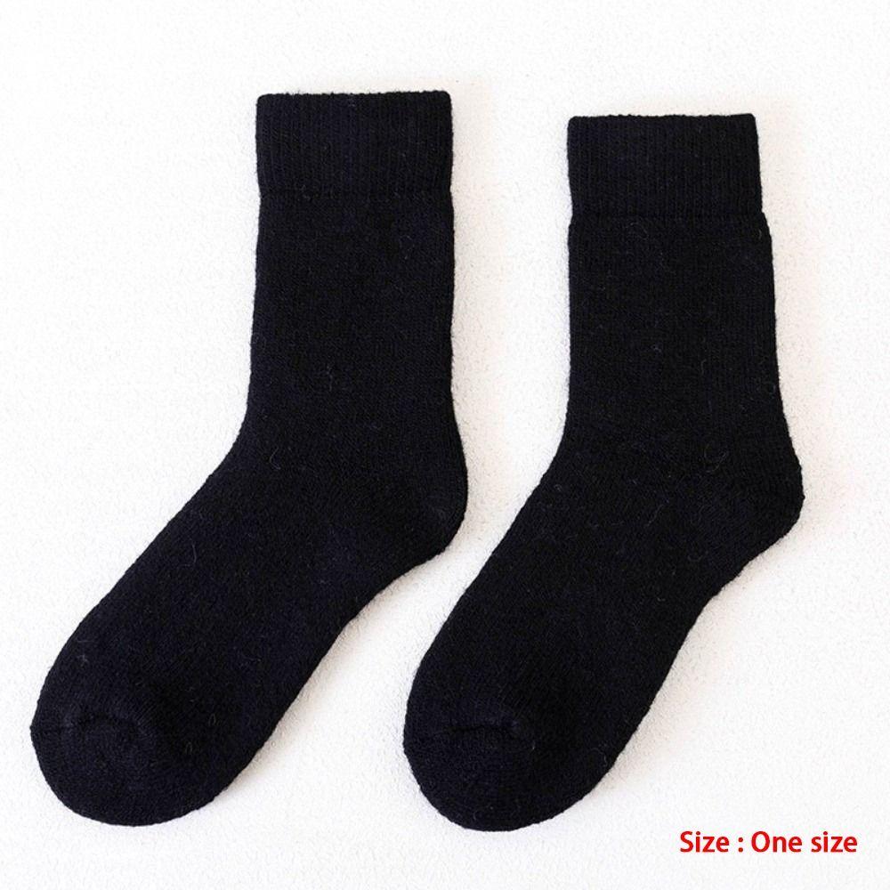 Solid Color Thermal Long Socks Breathable Stockings New Warm Socks  Winter