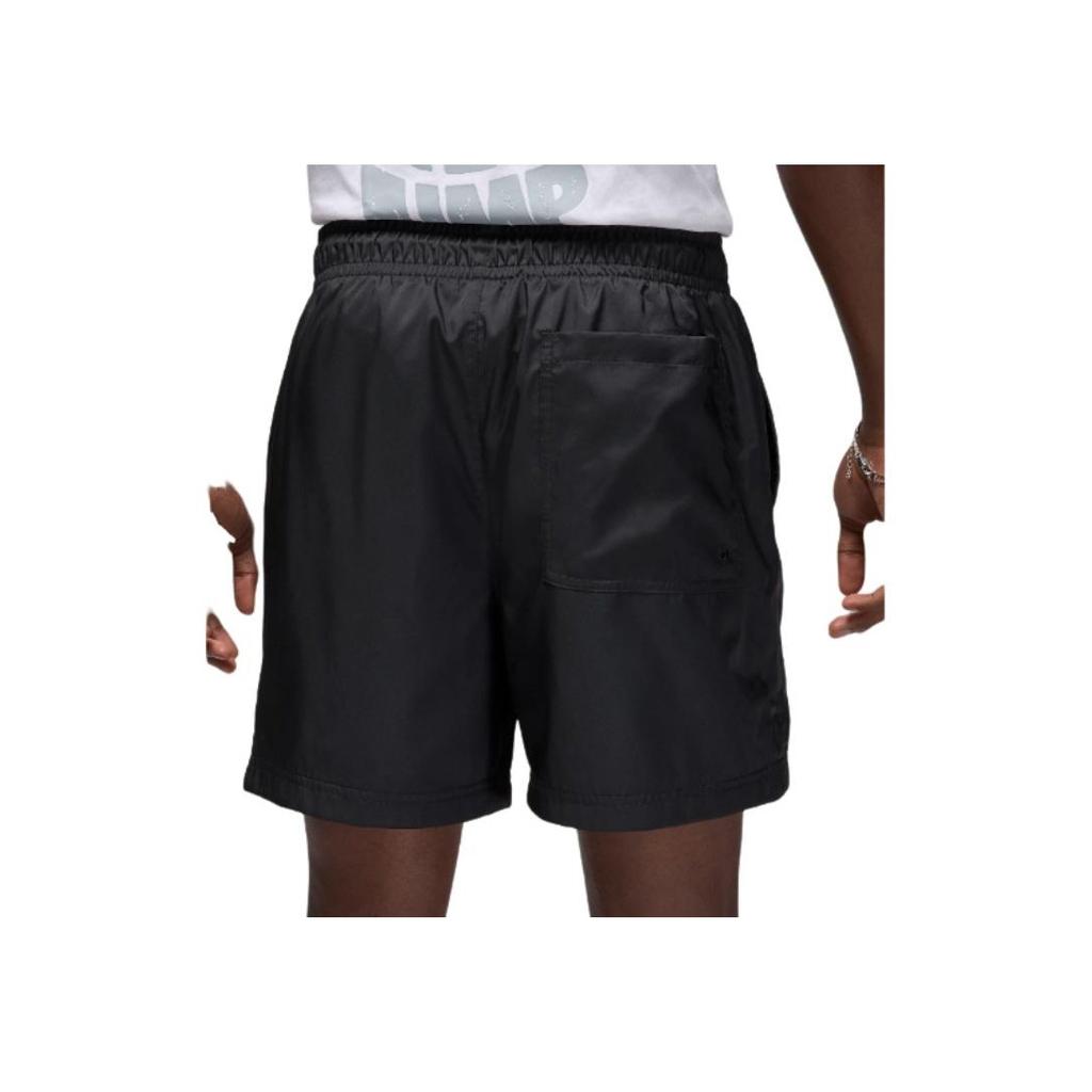 Jordan Essentials Solid Color Lace-Up Mid-Rise Casual Shorts Men Shorts Black FQ4562-010