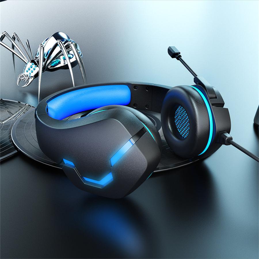 Head-mounted Wired Headset Wire-controlled Luminous Esports Mobile Phone Computer Game Headset
