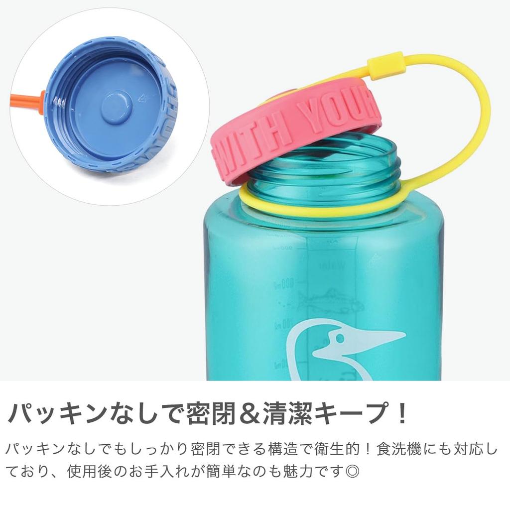 CHUMS Booby Bottle 1000ml Water Bottle Clear x Pink CH62-2125