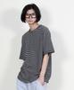 Deumakeu Oversized Short Sleeve T-Shirt Pinstripe Black