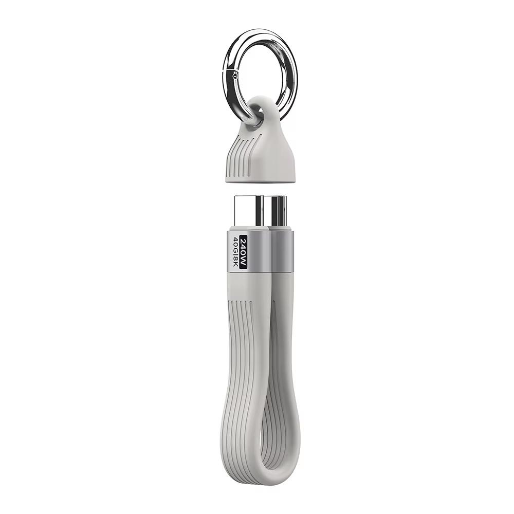 PD 240W USB C Charging Cable For iPhone 16 USB4 Cable Portable Keychain 40Gbps Data Transfer Thunderbolt4/3 8K@60Hz Type C Cable