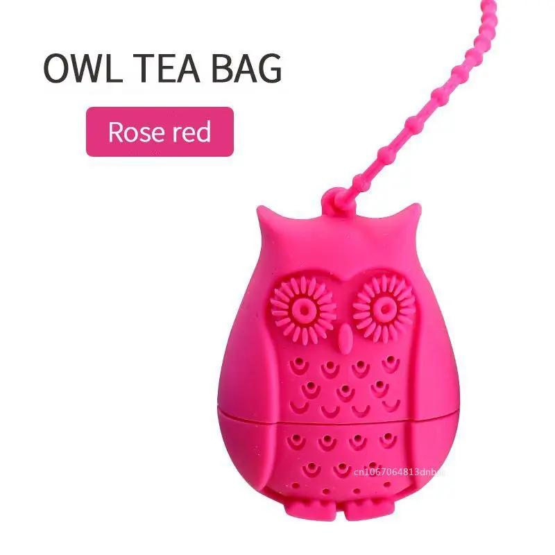 Silicone Owl Shape Tea Infuser Bag Reusable Safe Loose Leaf Tea Bags Strainer Filter for Tea Drinker Utensils