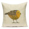 Country Style Cushions Cover Bird Feather Throw Pillow Case Home Decorative Sofa Bed Car Polyester Pillow Cover