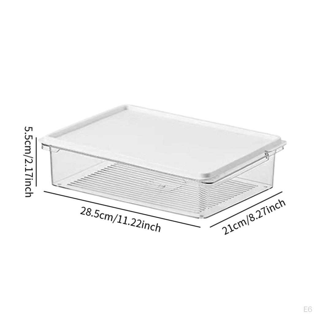 Food Container with Lid for Refrigerator, Organizer Lunch And Products