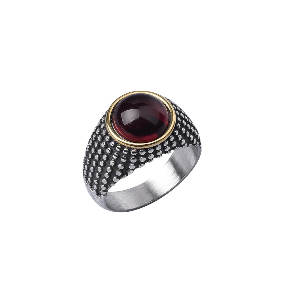 Men's Many Gemstone Style Styles 316LStainless Steel Onyx Party Rings Classic Fashion Trend Jewelry,High Quality Product