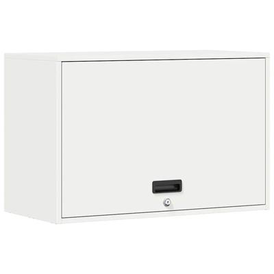 Wall Mounted Garage Cabinet with Gas Spring Door White