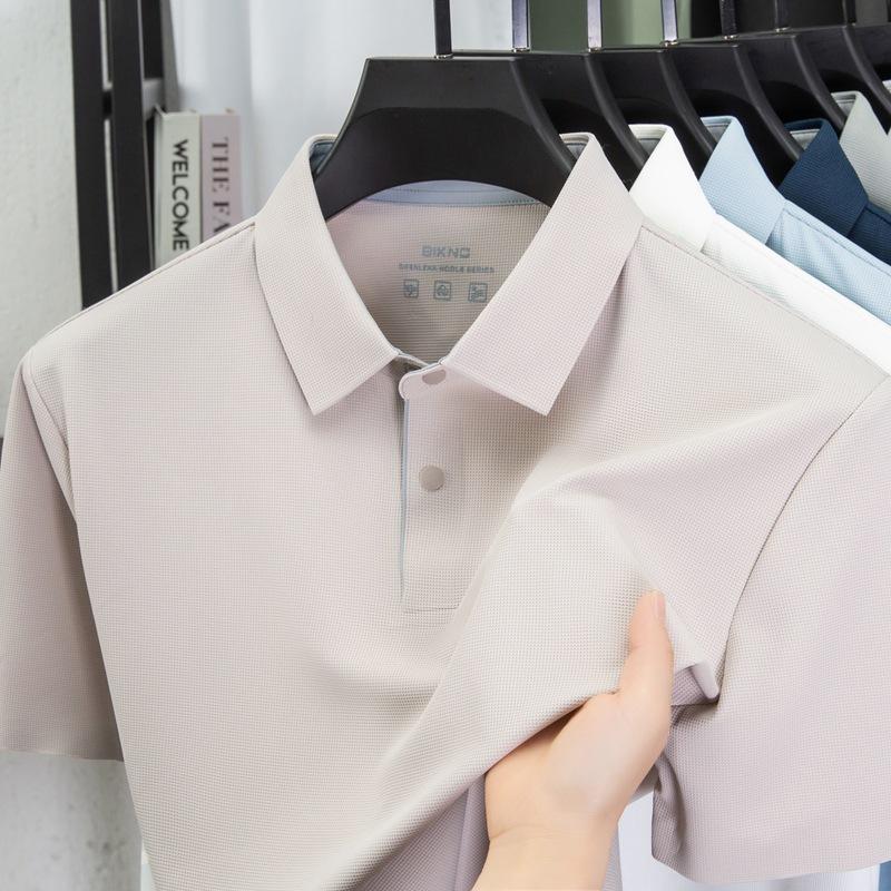 Herren Kurzarm POLO Shirt Revers Lässig LED T-Shirt Herren Schnelltrocknende Kleidung