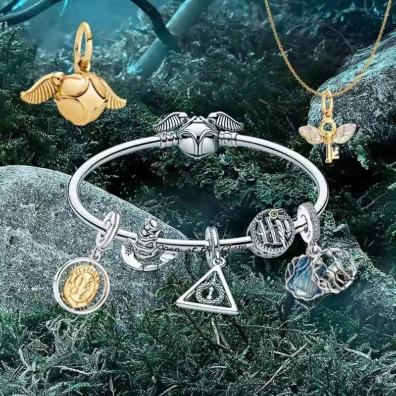  925 Silver Charms Beads For Harry Potter Bracelets Women DIY Jewelry Gifts 3mm Pendant