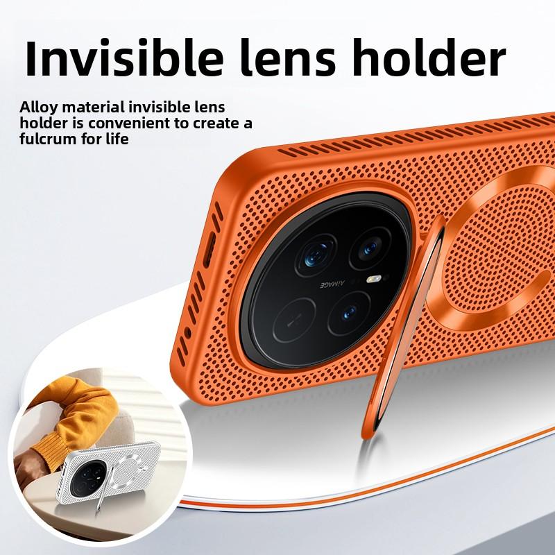 For Huawei Honor Magic 8 Pro Case Hard heat dissipation Magnetic MagSafe Lens Stand Protective Back Cover For Magic 8 8Pro Shell