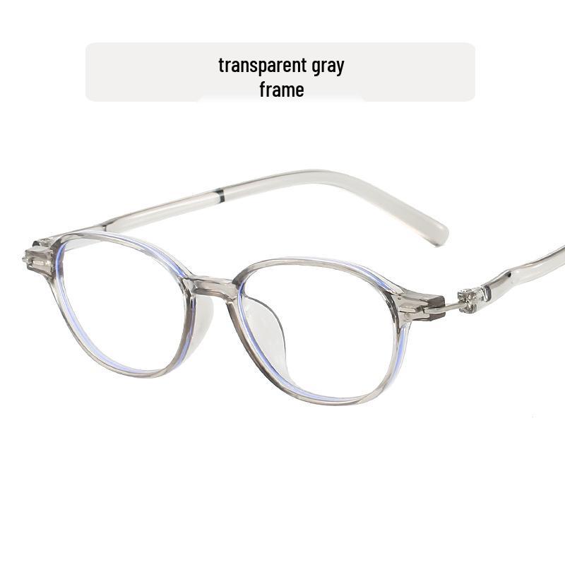 

Women s Retro Japanese Minimalist Tea-Colored Oval Glasses Frame - Artistic Blue Light Blocking Non-Prescription Eyewear for Autumn and Winter