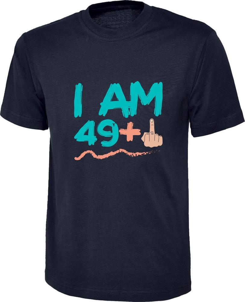 I Am 49 1 Middle Finger TShirt 50th Birthday Funny Joke Rude Unisex Tee Top S