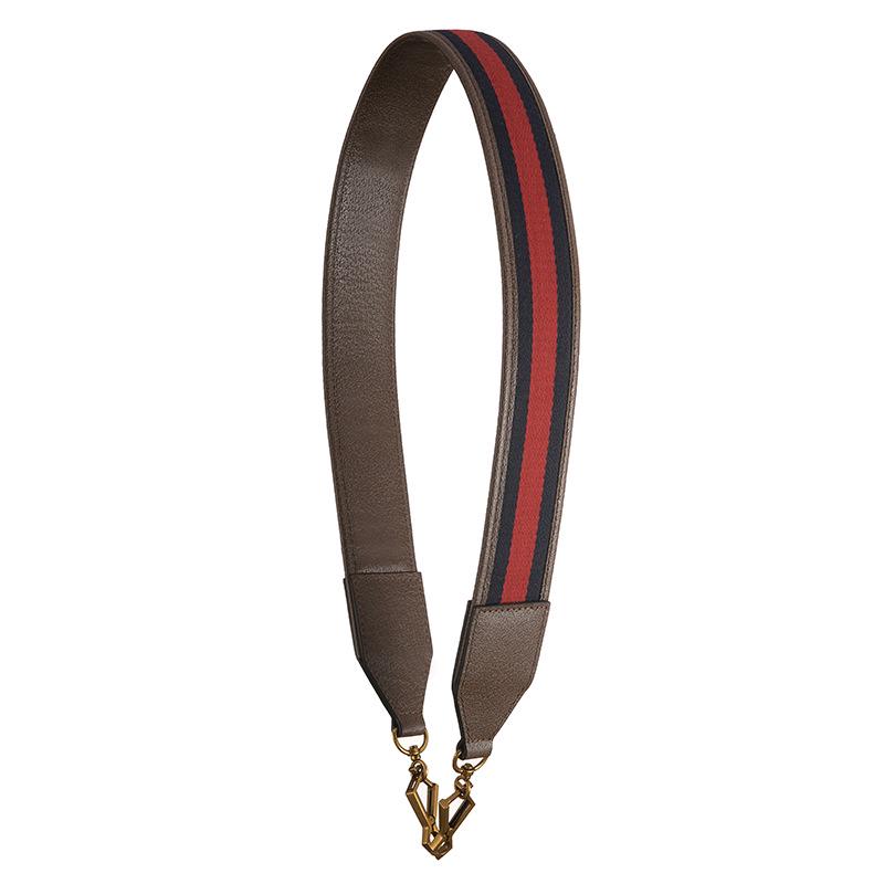 Mahuangshi Green & Red Wide Shoulder Cowhide Crossbody Strap