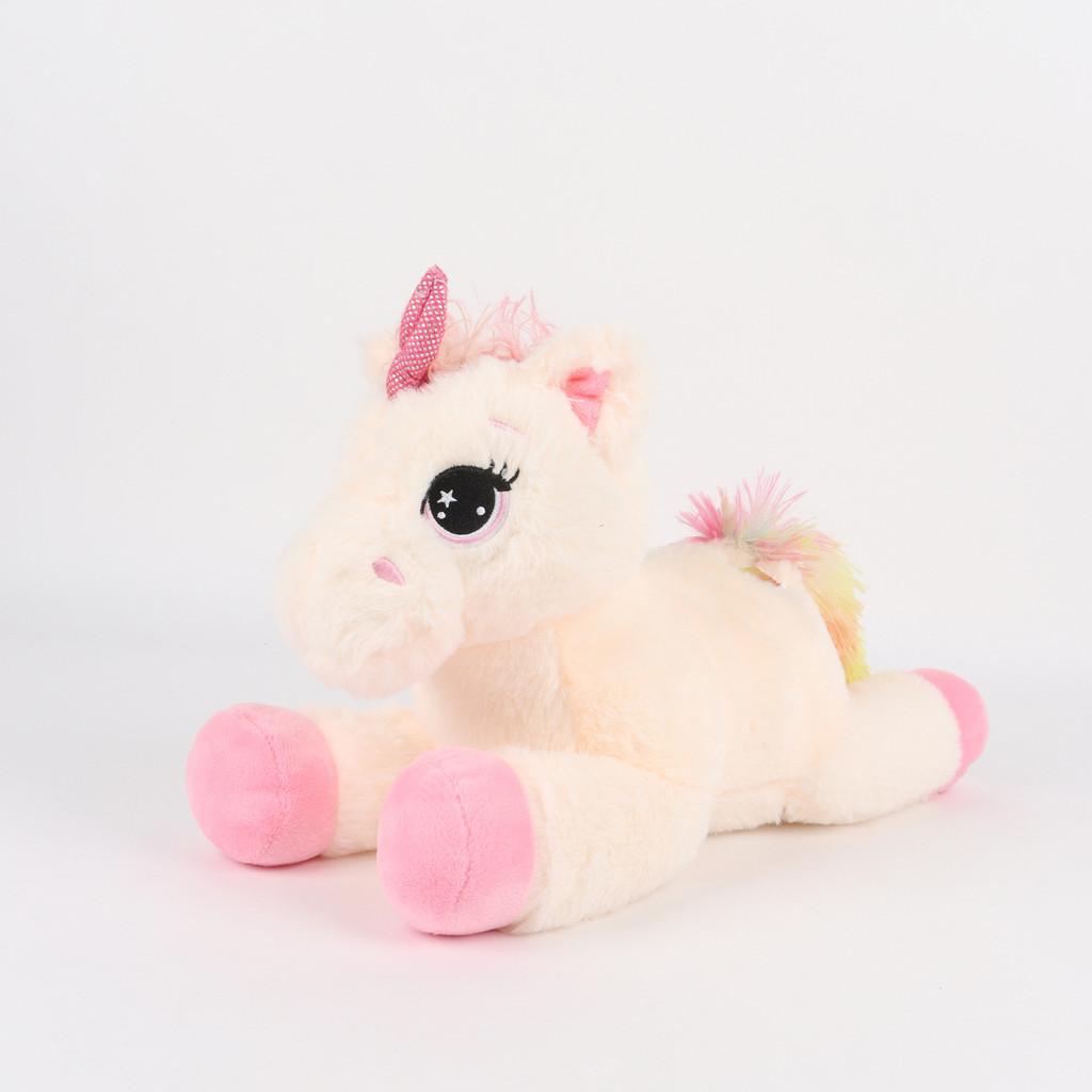 Rainbow Fur Unicorn Toys Cute Cartoon Girls Children Festivals Soothed Doll Gift