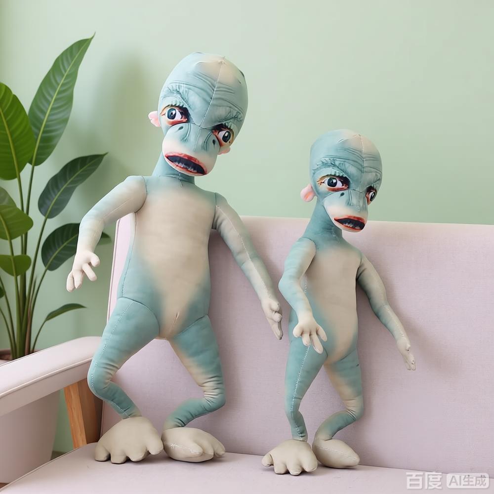 60-100 cm Peluche Alieno Cartone Animato Creativa Statuina Alieno dalla Testa Grande Regalo di Compleanno per Ragazzo Divertente Decorazione per la Casa Cuscino Peluche Alieno