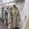 Fur winter leopard print jacket female mink velvet femininity long fur coat casual versatile