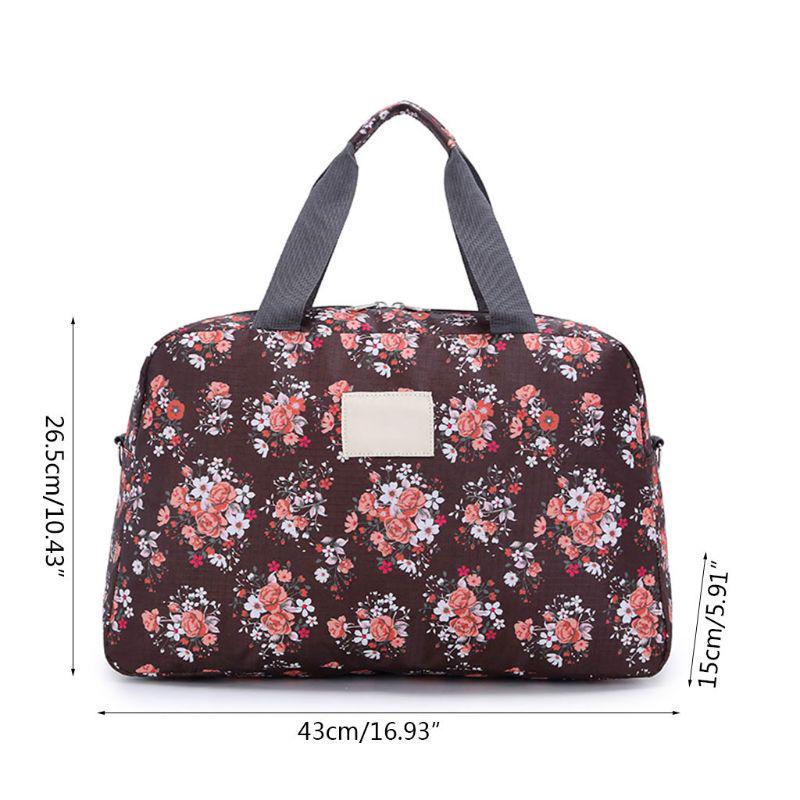 Buy Women Travel Handbags Portable Luggage Floral Print Bag Waterproof Duffle Bags at affordable