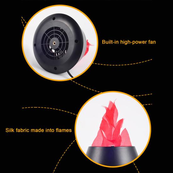 Simulated Flame Light House Realistic Halloween Haunted Look LED Flame