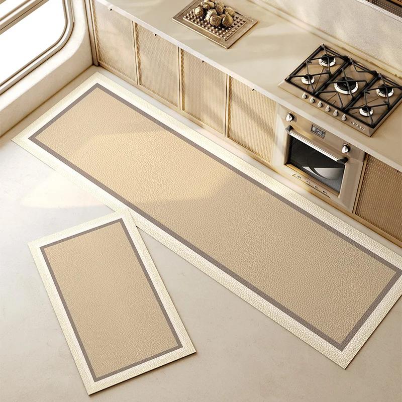 Kitchen Floor Mat Pvc Carpet Waterproof Oil-Proof Leather Long Rug Home Decoration Non-Slip Foot Mats
